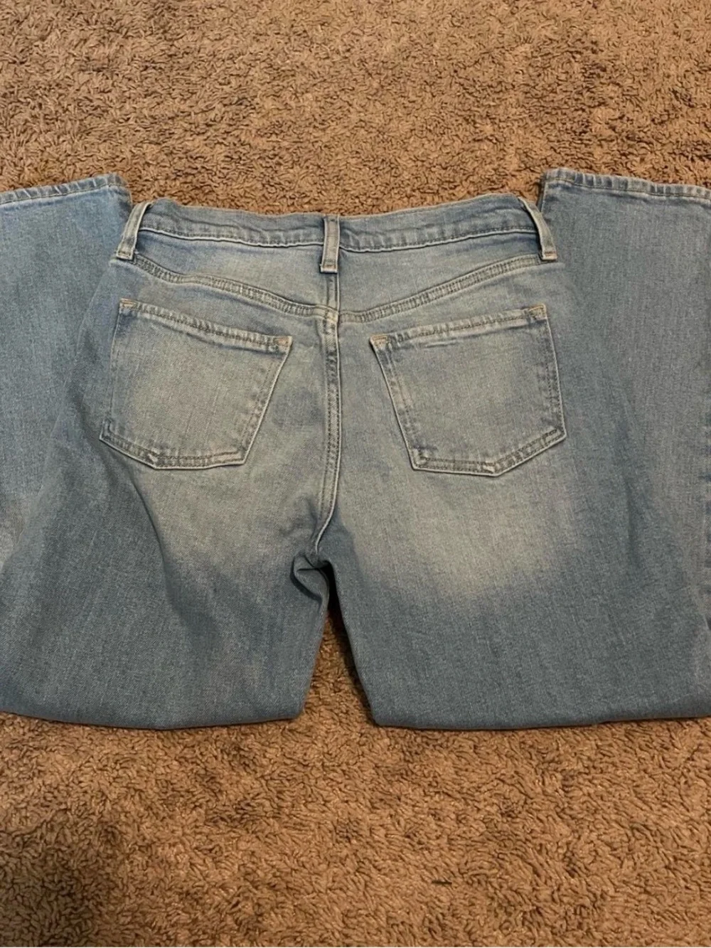 Old Navy Light Blue Distressed OG Straight Jeans